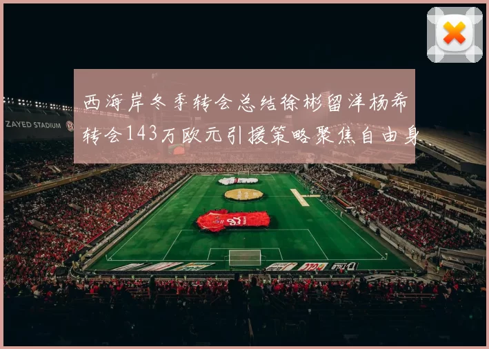 西海岸冬季转会总结徐彬留洋杨希转会143万欧元引援策略聚焦自由身球员