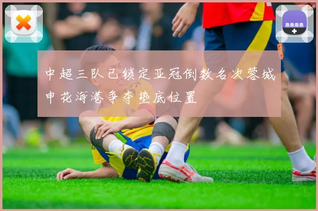 中超三队已锁定亚冠倒数名次蓉城申花海港争夺垫底位置